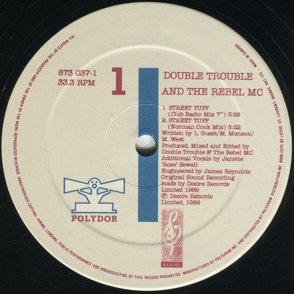 Double Trouble & Rebel MC – Street Tuff (Used vinyl)