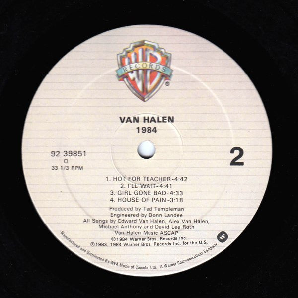 Van Halen – 1984 (Used vinyl)