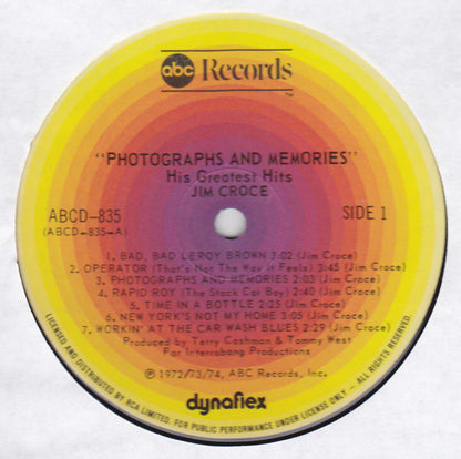 Jim Croce – Photographs & Memories: His Greatest Hits (Used vinyl)
