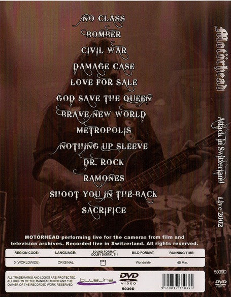 Motörhead – Attack In Switzerland - Live 2002 (Used DVD)