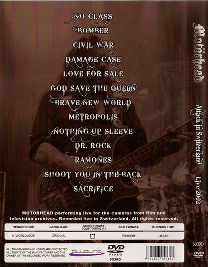 Motörhead – Attack In Switzerland - Live 2002 (Used DVD)