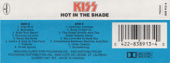 Kiss – Hot In The Shade (Used cassette)