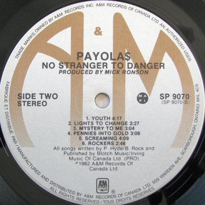 Payola$ – No Stranger To Danger (Used vinyl)