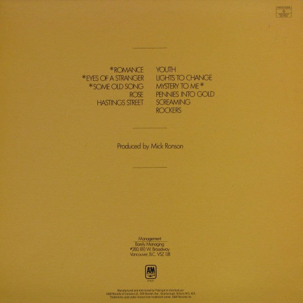 Payola$ – No Stranger To Danger (Used vinyl)