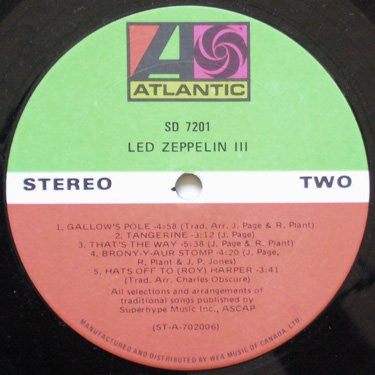 Led Zeppelin – Led Zeppelin III (used vinyl)
