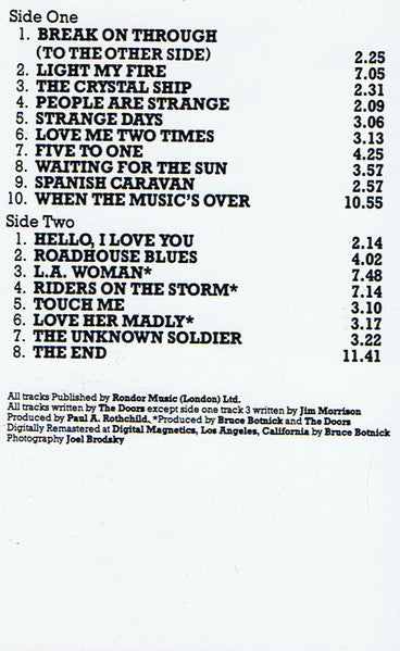 The Doors – The Best Of The Doors (Used cassette)