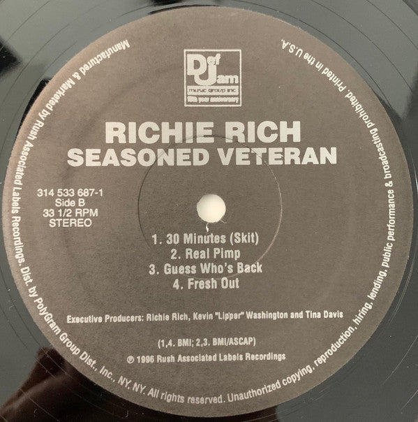 Richie Rich: Seasoned Veteran: Vinyl Richie Rich: Seasoned Veteran: Vinyl