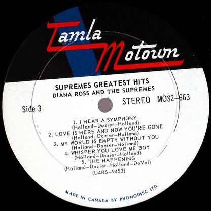 Diana Ross And The Supremes* – Greatest Hits (Used vinyl)