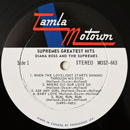 Diana Ross And The Supremes* – Greatest Hits (Used vinyl)