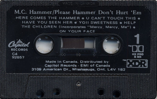 MC Hammer – Please Hammer Don't Hurt 'Em (Used cassette)