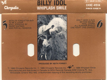 Billy Idol – Whiplash Smile (Used cassette)