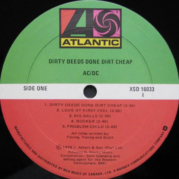 AC/DC – Dirty Deeds Done Dirt Cheap (Used vinyl)