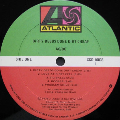 AC/DC – Dirty Deeds Done Dirt Cheap (Used vinyl)