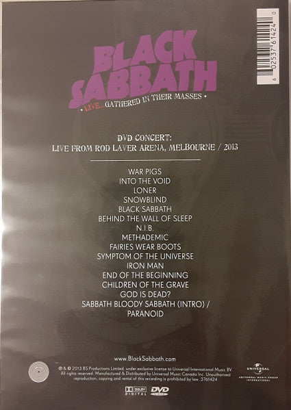 Black Sabbath – Live...Gathered In Their Masses (Used DVD)