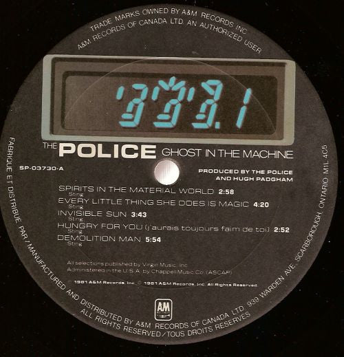The Police – Ghost In The Machine (Used vinyl)
