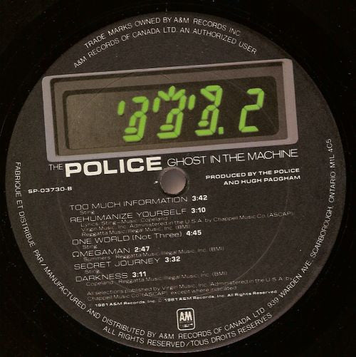 The Police – Ghost In The Machine (Used vinyl)