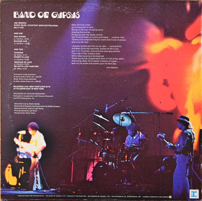 Jimi Hendrix – Band Of Gypsys (Used vinyl)