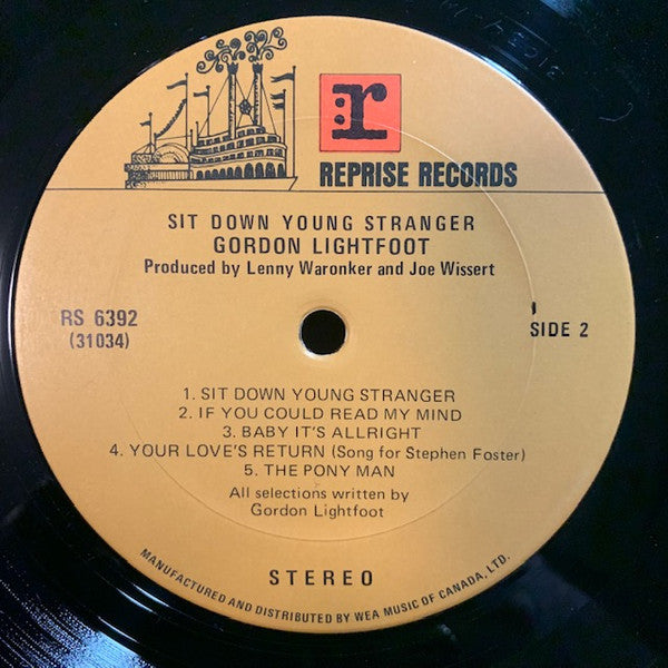 Gordon Lightfoot – Sit Down Young Stranger (Used vinyl)