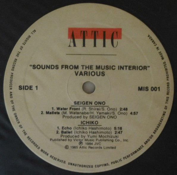 Various – Sounds From The Music Interior (The Music Interior Sampler) (Used vinyl)