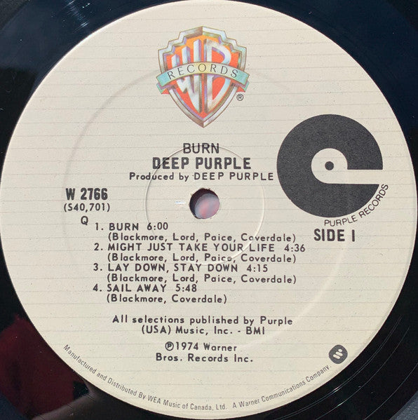 Deep Purple – Burn (Used vinyl)