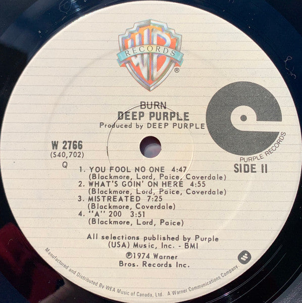 Deep Purple – Burn (Used vinyl)