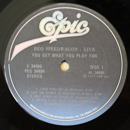 REO Speedwagon – Live-You Get What You Play For (Used vinyl)
