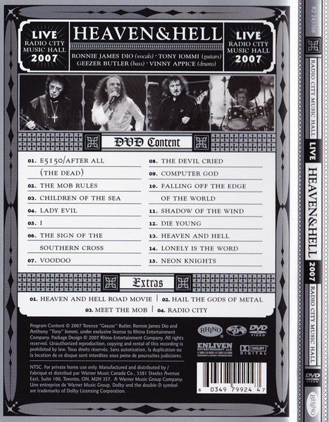Heaven & Hell – Live From Radio City Music Hall (Used DVD)