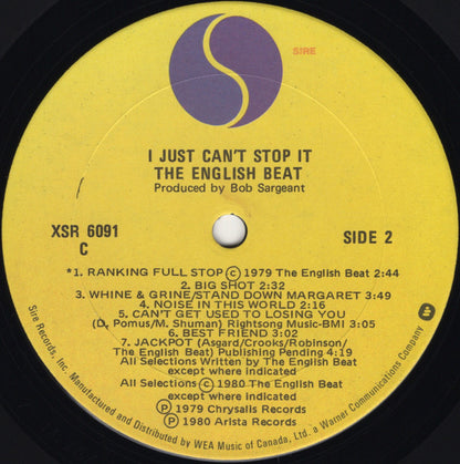 The English Beat – I Just Can't Stop It (Used vinyl)