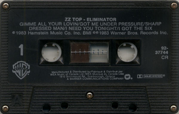 ZZ Top – Eliminator (Used cassette)