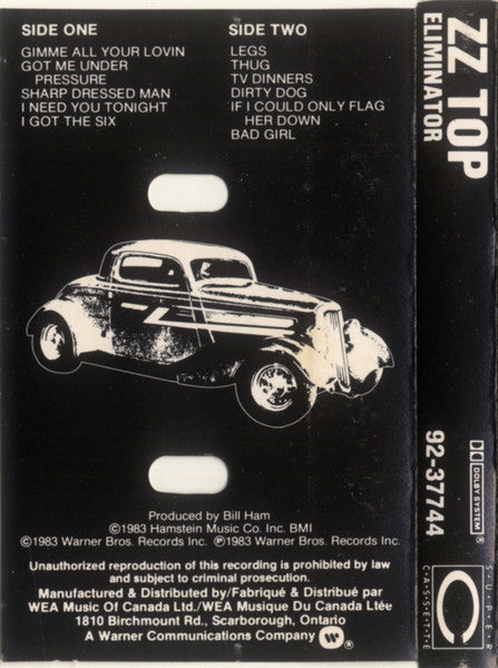 ZZ Top – Eliminator (Used cassette)
