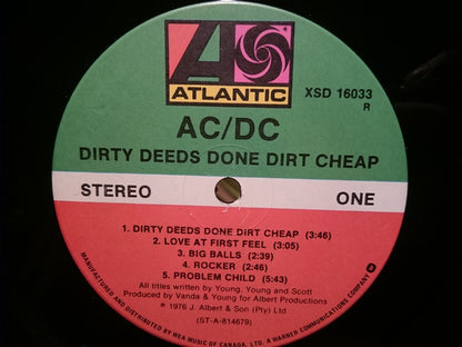 AC/DC – Dirty Deeds Done Dirt Cheap (Used vinyl)
