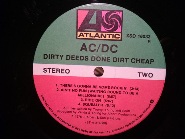 AC/DC – Dirty Deeds Done Dirt Cheap (Used vinyl)