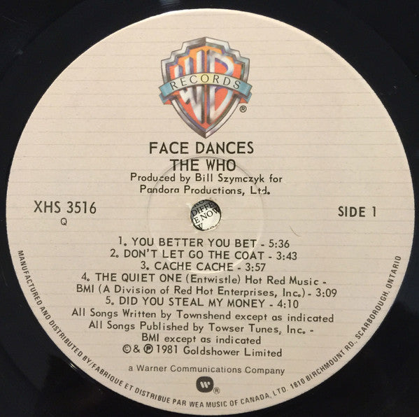 The Who – Face Dances (Used vinyl)