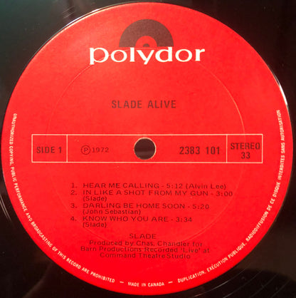 Slade – Slade Alive! (Used vinyl)