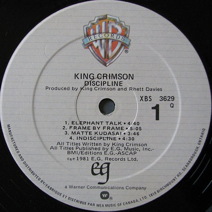 King Crimson – Discipline (Used vinyl)