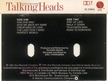 Talking Heads – Little Creatures (Used cassette)