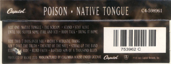 Poison – Native Tongue (Used cassette)