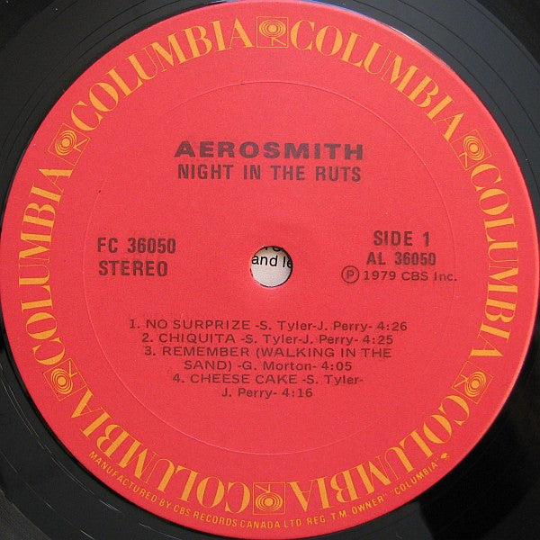 Aerosmith – Night In The Ruts (Used vinyl)