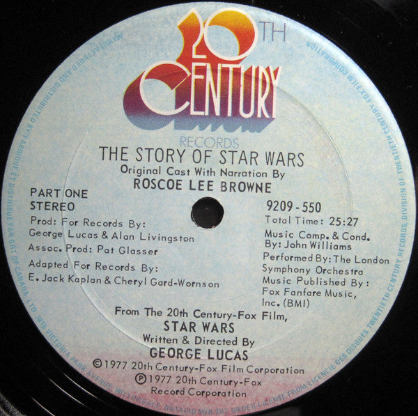 The Story Of Star Wars - Original Cast With Narration By Roscoe Lee Browne (Used vinyl)