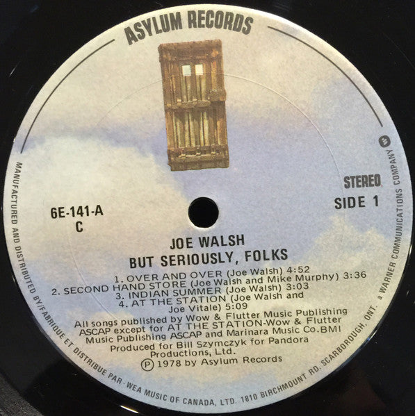 Joe Walsh ‎– "But Seriously, Folks..." (Used vinyl)