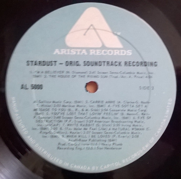Various – "Stardust" Original Soundtrack Recording (Used vinyl)
