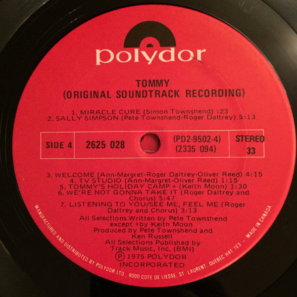 Various – Tommy (Original Soundtrack Recording) (Used vinyl)