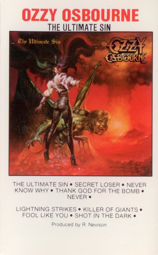 Ozzy Osbourne ‎– The Ultimate Sin (Used cassette)