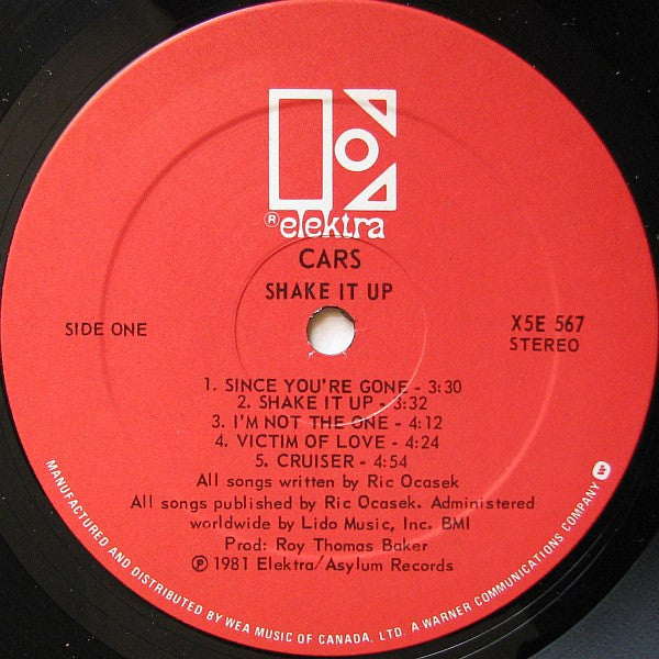 The Cars – Shake It Up (Used vinyl)