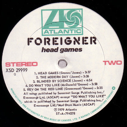 Foreigner – Head Games - Used vinyl