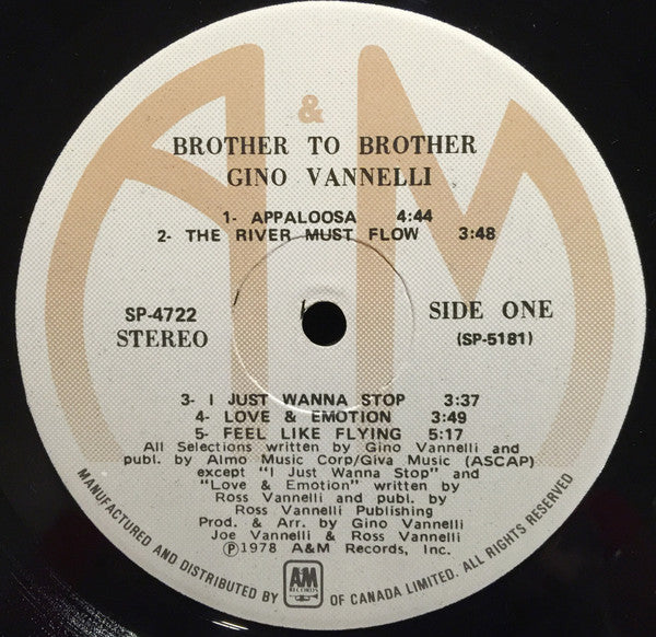 Gino Vannelli – Brother To Brother (Used vinyl)