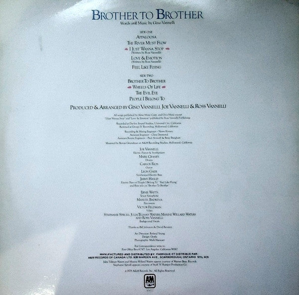 Gino Vannelli – Brother To Brother (Used vinyl)