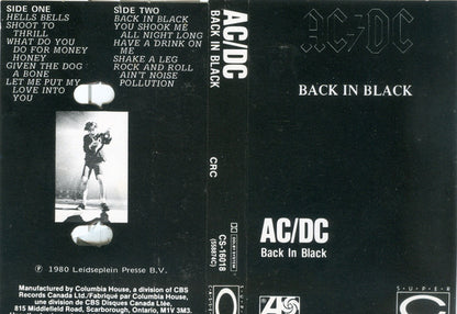 AC/DC – Back In Black (Used cassette)
