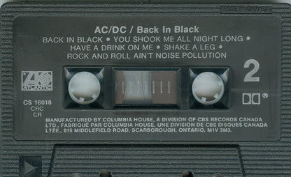 AC/DC – Back In Black (Used cassette)
