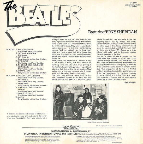 The Beatles Featuring Tony Sheridan (Used vinyl)